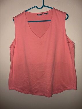 Fashion Bug Coral Pink V-Neck Sleeveless Tank